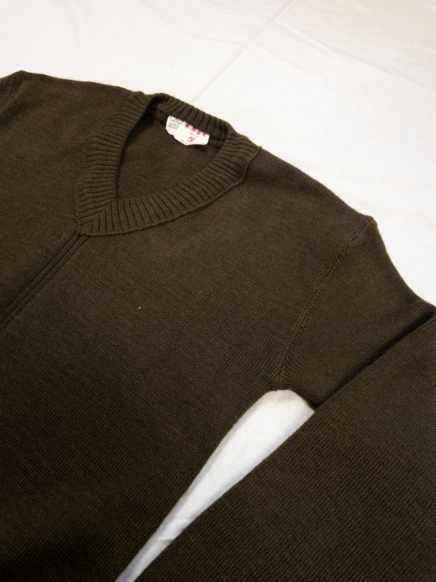 1950s French Army Wool Sweater, Deadstock, Size XS & S