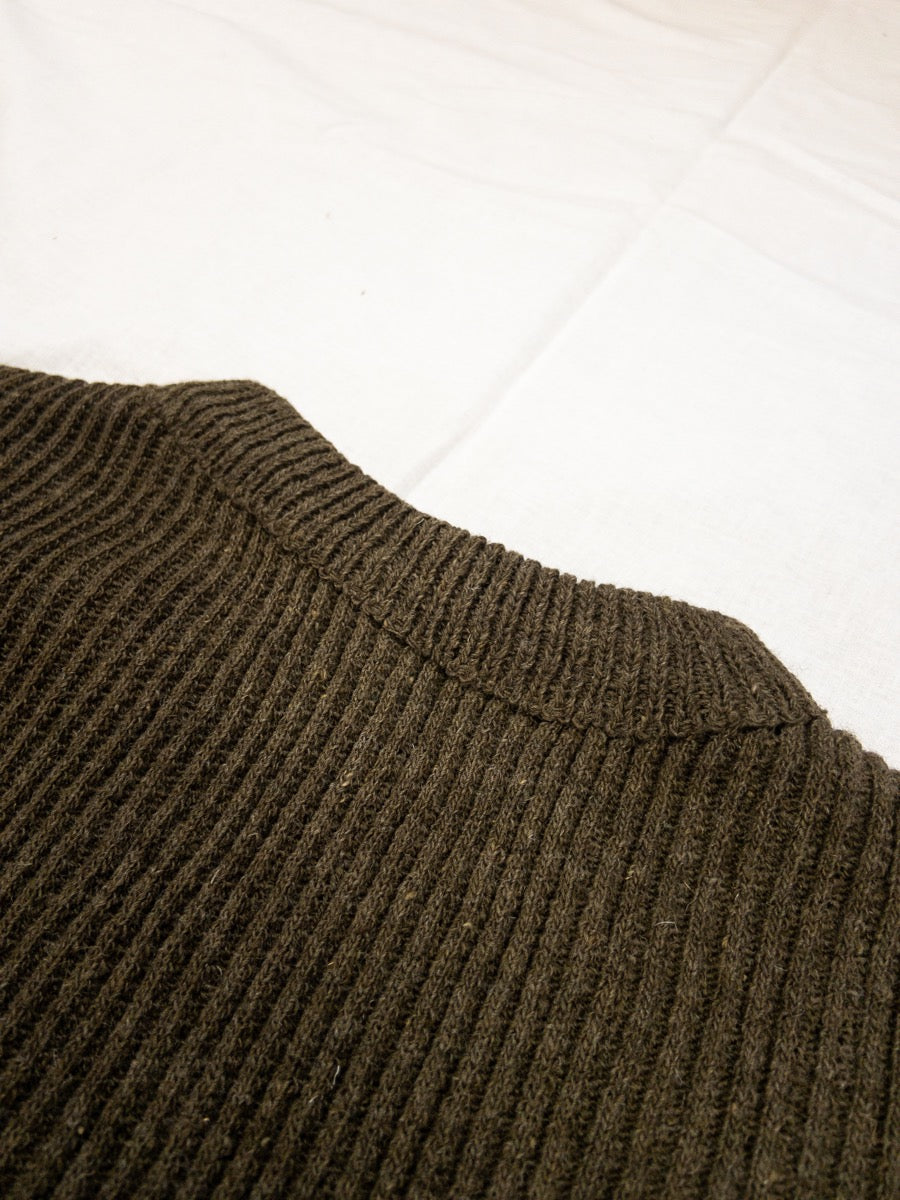 1940s French Army Wool Sweater, Deadstock, Size XXS