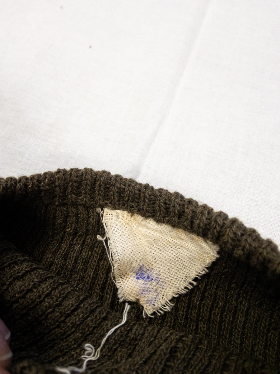 1940s French Army Wool Sweater, Deadstock, Size XXS
