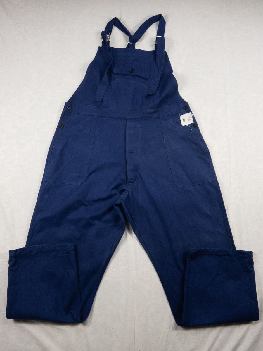 1960s French Blue Dungarees, Size 2XL
