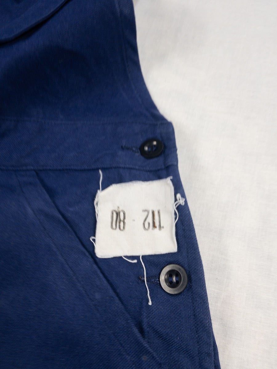 1960s French Blue Dungarees, Size 2XL