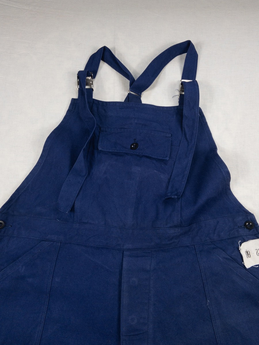 1960s French Blue Dungarees, Size 2XL