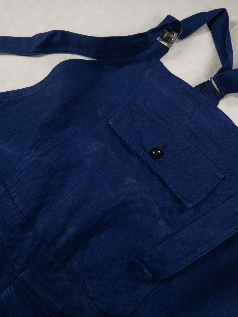 1960s French Blue Dungarees, Size 2XL