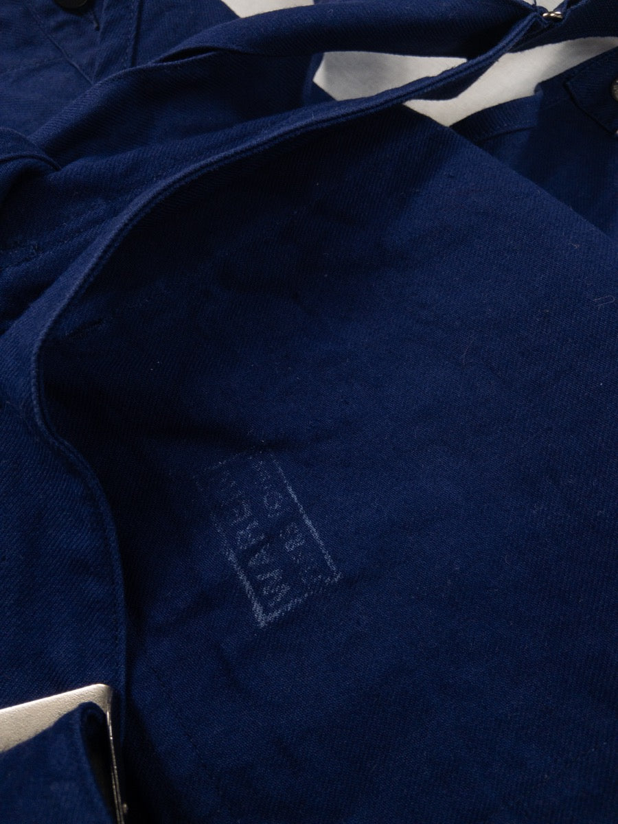 1960s French Blue Dungarees, Size 2XL