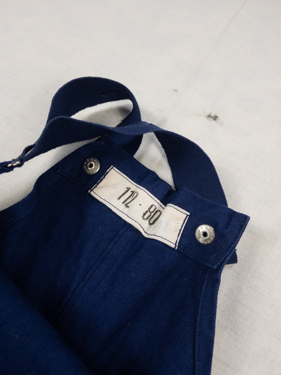 1960s French Blue Dungarees, Size 2XL