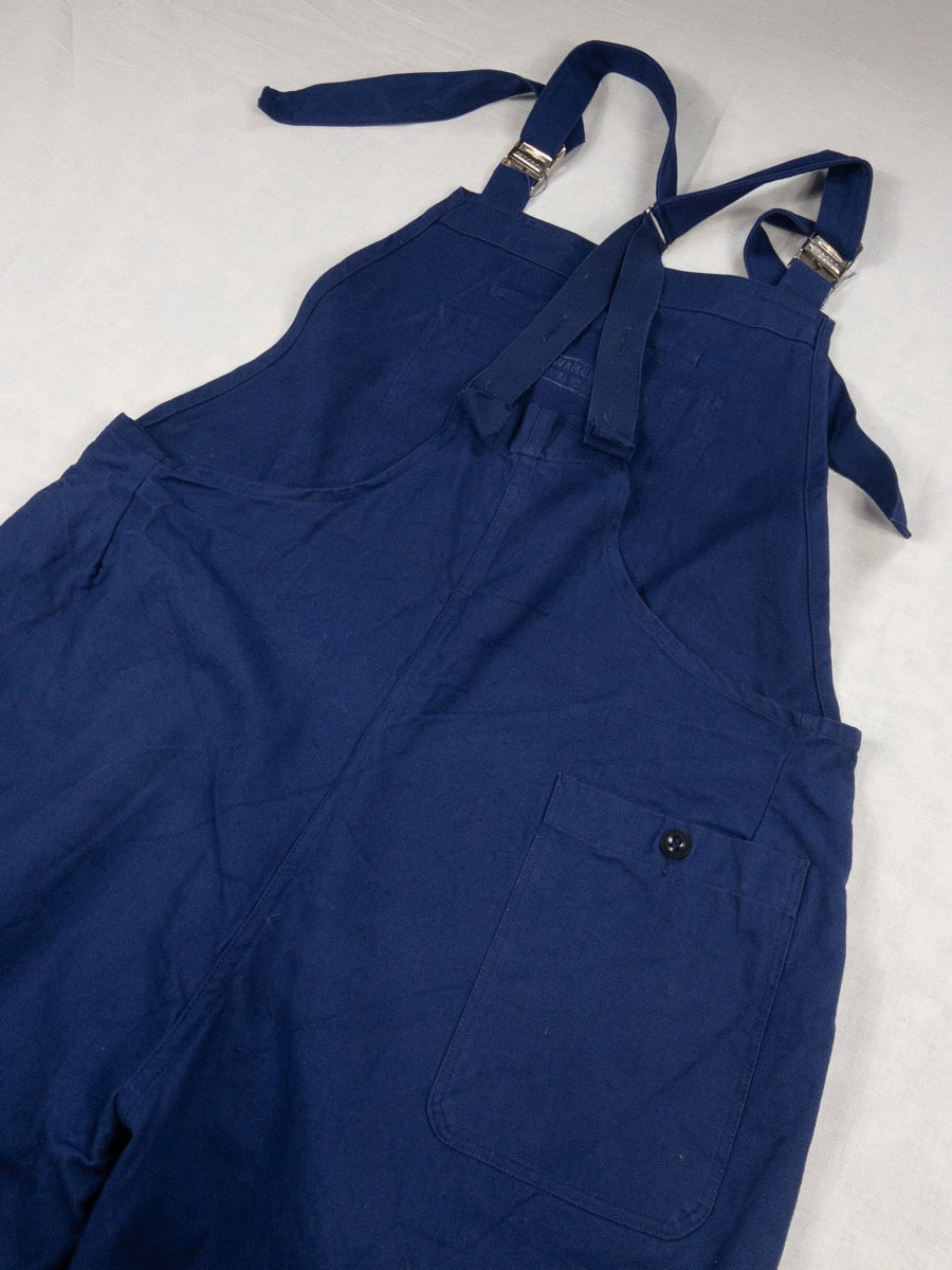 1960s French Blue Dungarees, Size 2XL