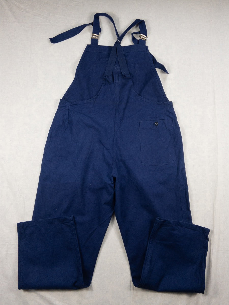 1960s French Blue Dungarees, Size 2XL