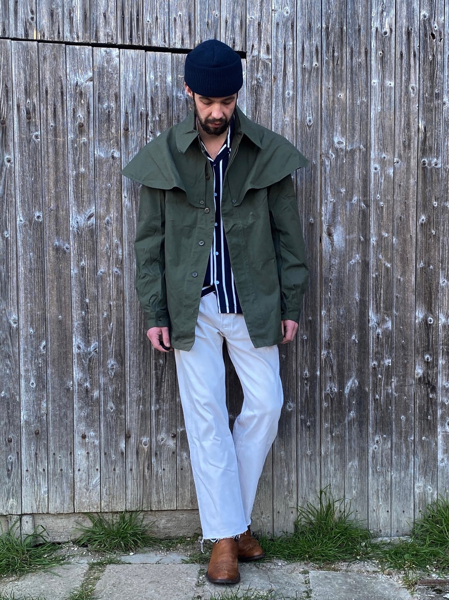 1950s French Rain Jacket, Deadstock, Size M to XL