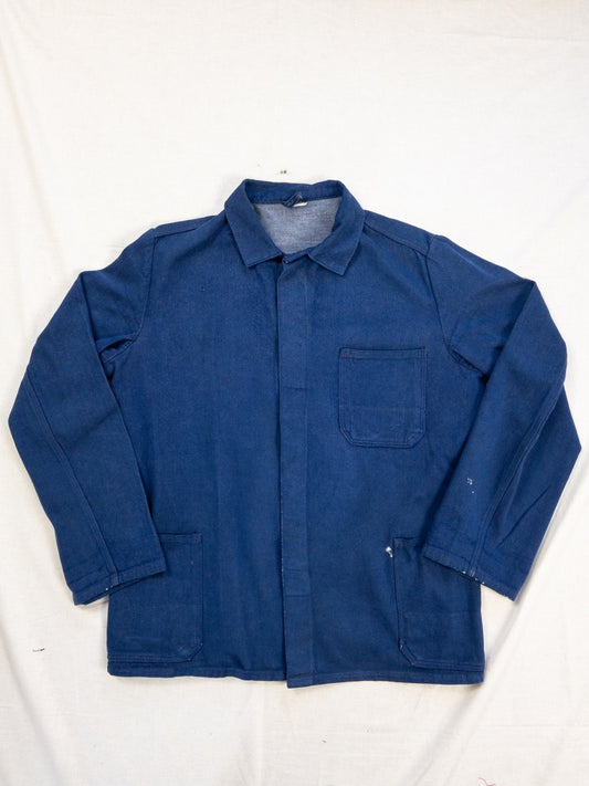 1970s Blue German Work Jacket, Size L/XL