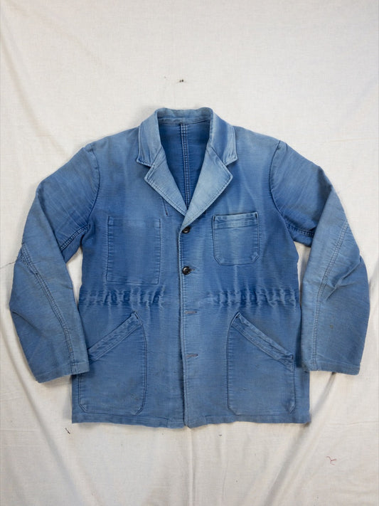 1960s French Moleskine Chore Jacket, Size M/L