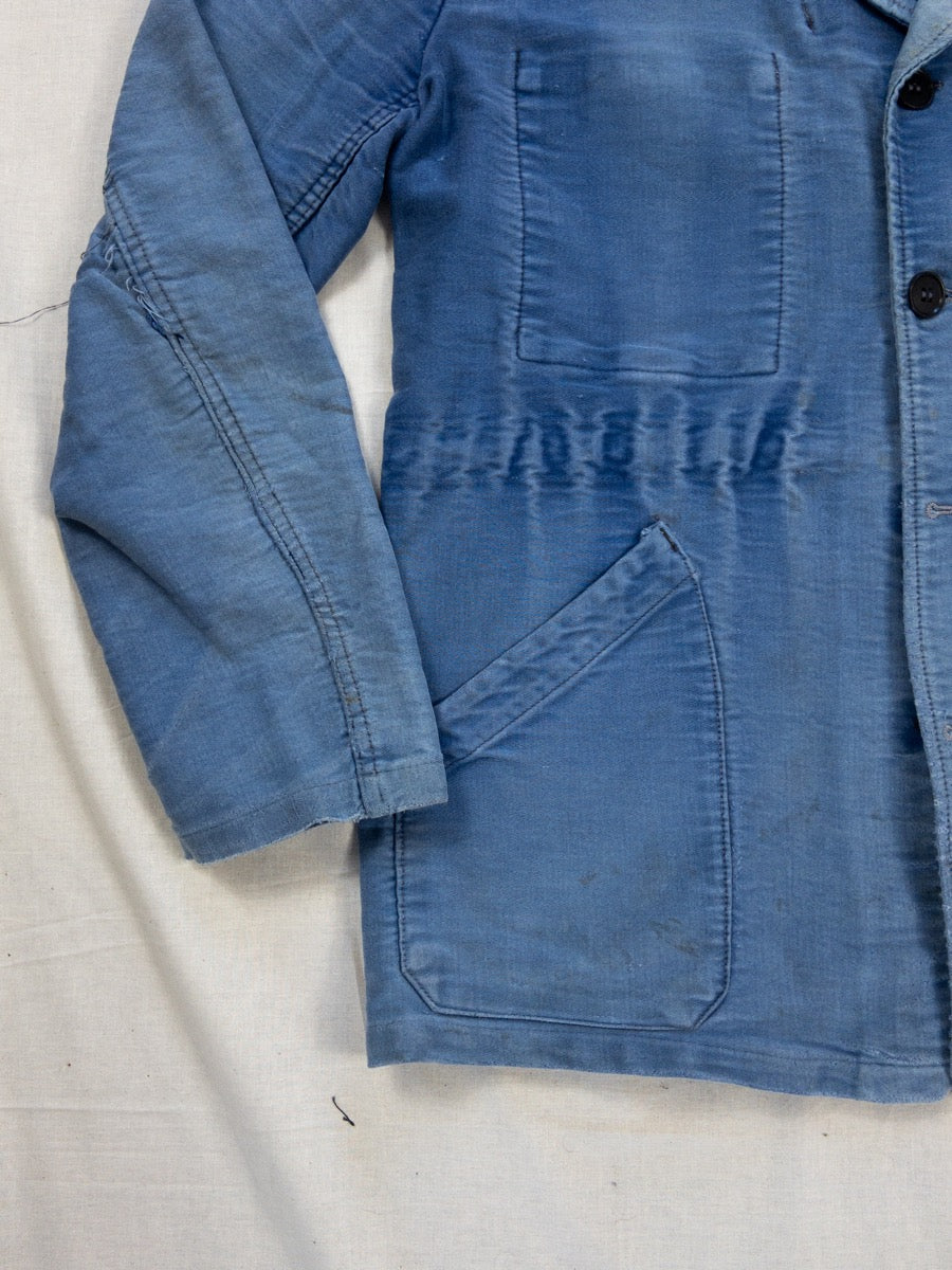 1960s French Moleskine Chore Jacket, Size M/L