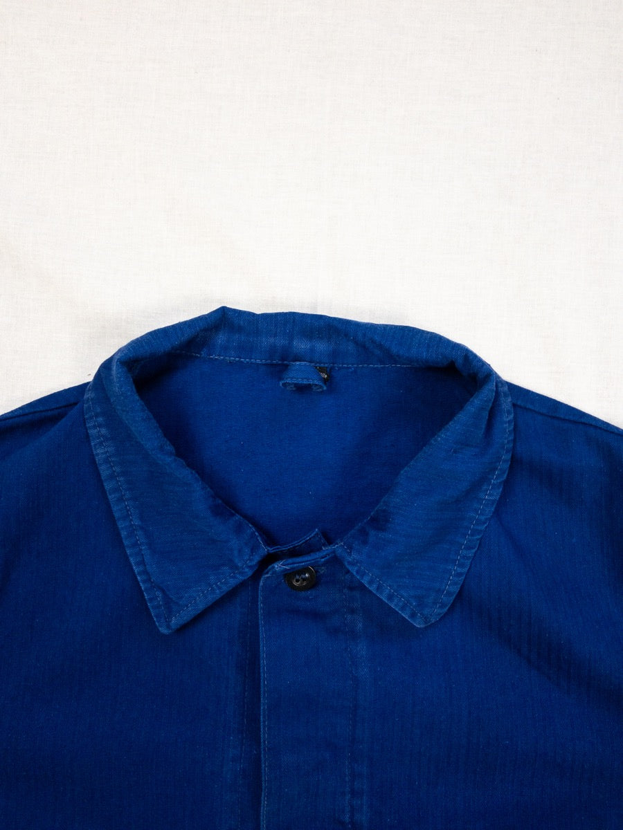 1970s Blue HBT German Work Jacket, Size L