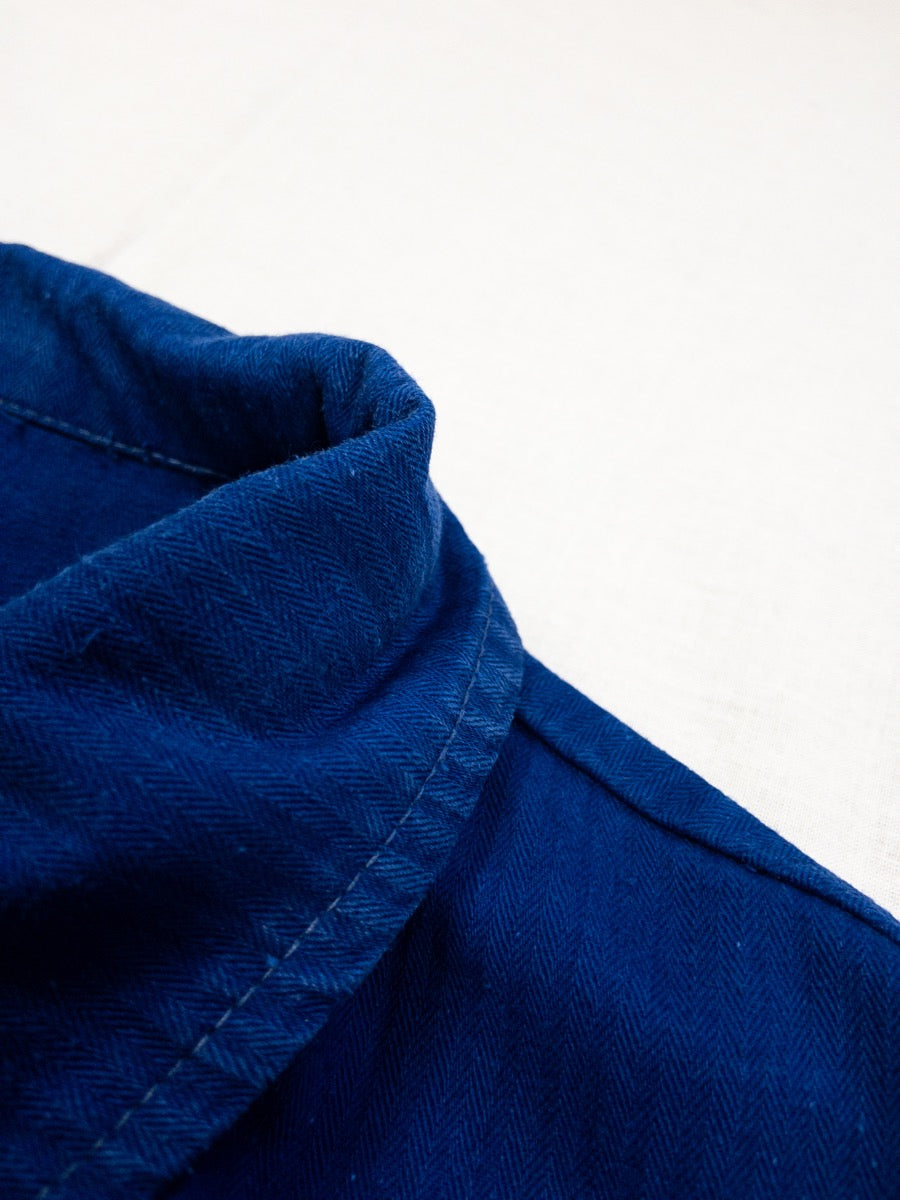 1970s Blue HBT German Work Jacket, Size L