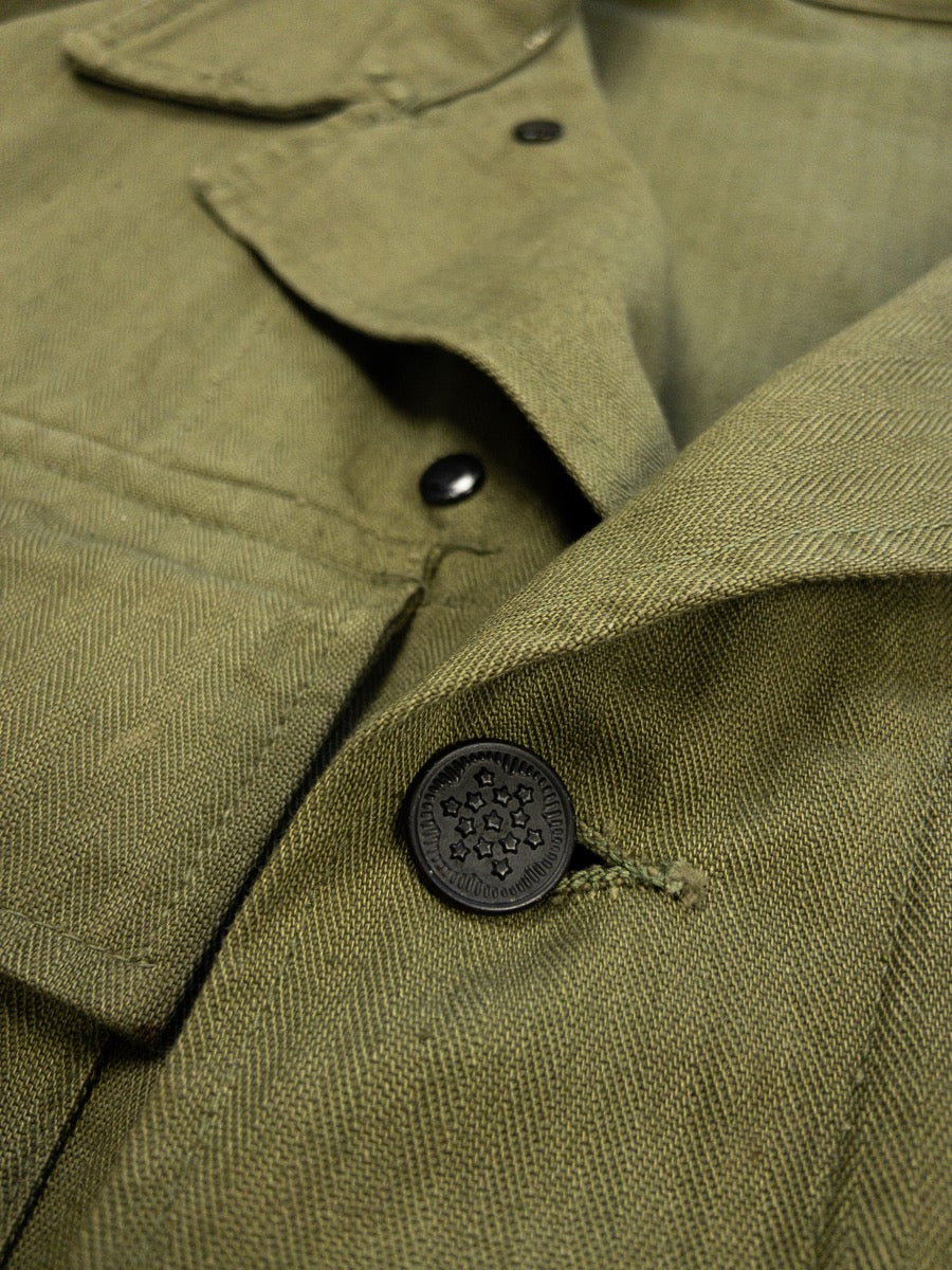 1944 WW2 US Army P43 HBT Shirt, Deadstock, Size M/L (36R)
