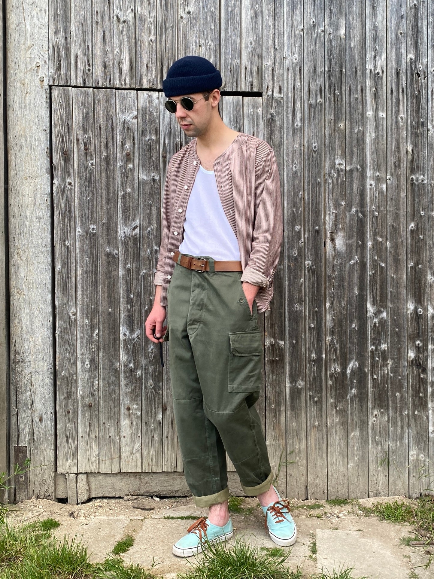 1960s French Army Cargo Pants, M64 Field Sateen Pants, Size 3XL