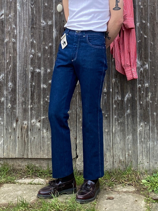 1970s « Cone Mills Denim » French Cowboy Jeans, Deadstock, Size XS/S