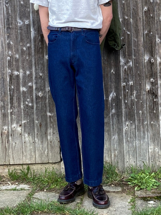 1990s Italian Navy Denim, Size XS to XL