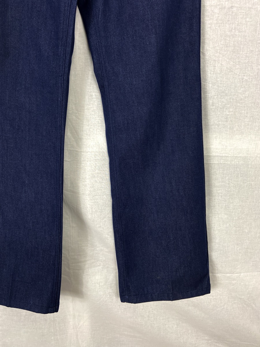 1980s French Denim Flaired Chore Pants, Deadstock, Size S/M