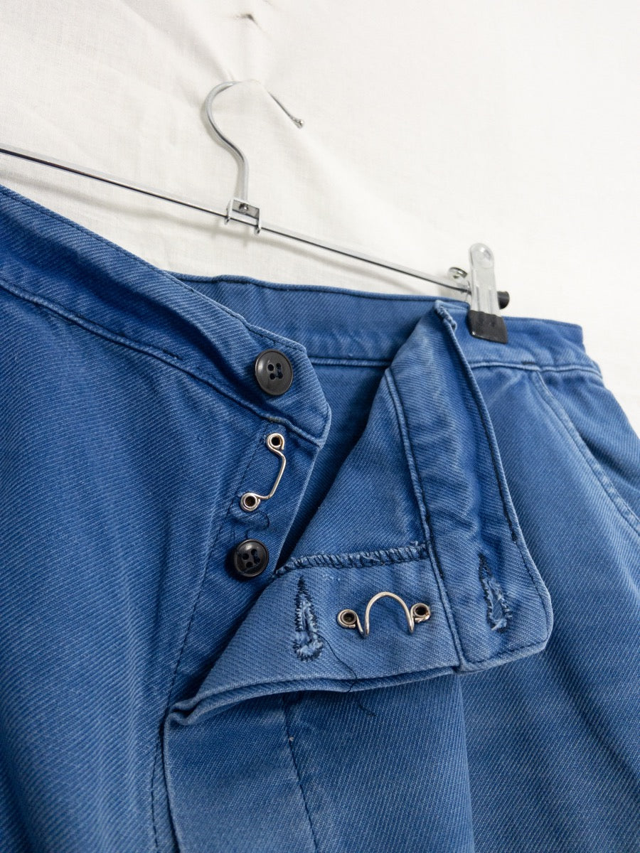 1970s French Blue Work Pants, Size XL