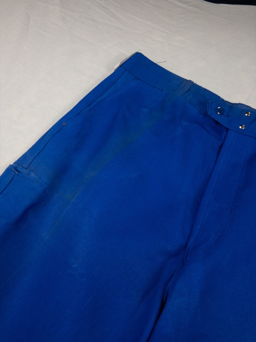 1990s Adolphe Lafont French Blue Work Pants, Deadstock, Size L