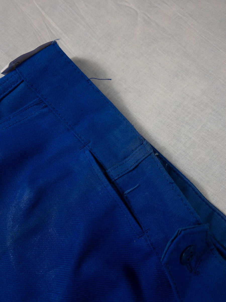 1990s Adolphe Lafont French Blue Work Pants, Deadstock, Size L