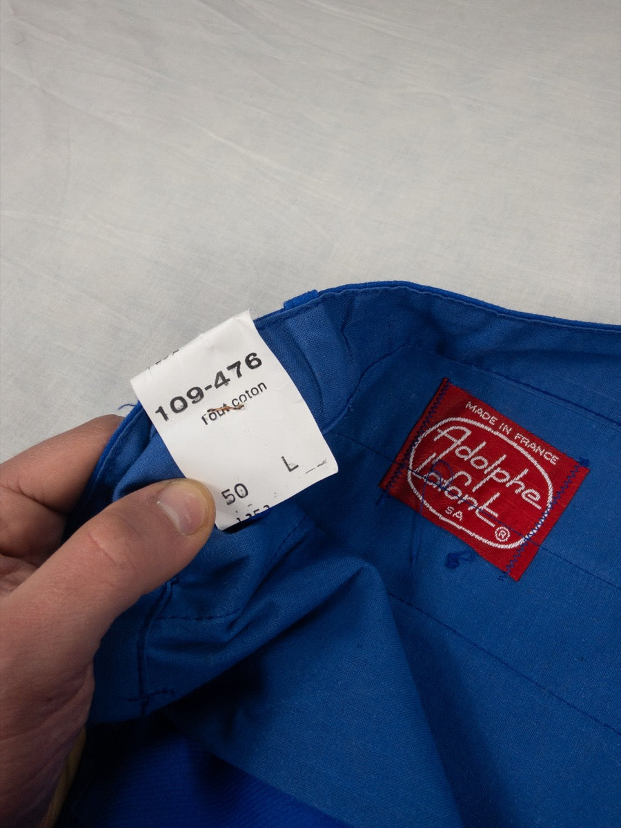 1990s Adolphe Lafont French Blue Work Pants, Deadstock, Size L