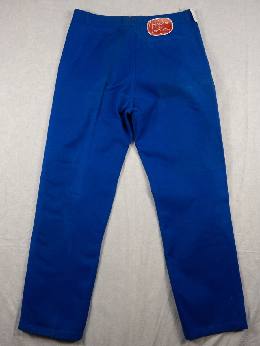 1990s Adolphe Lafont French Blue Work Pants, Deadstock, Size L