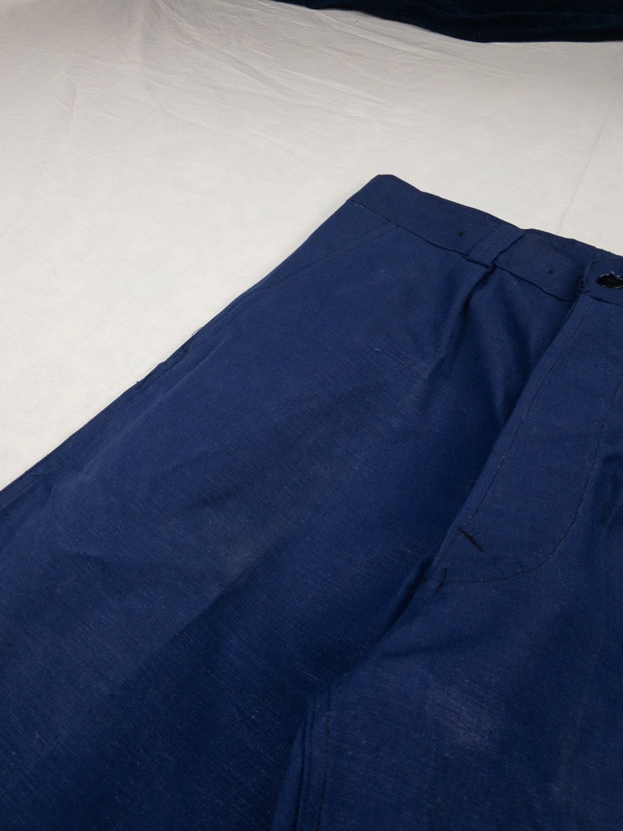 1950s French Blue Work Pants, Deadstock, Size S