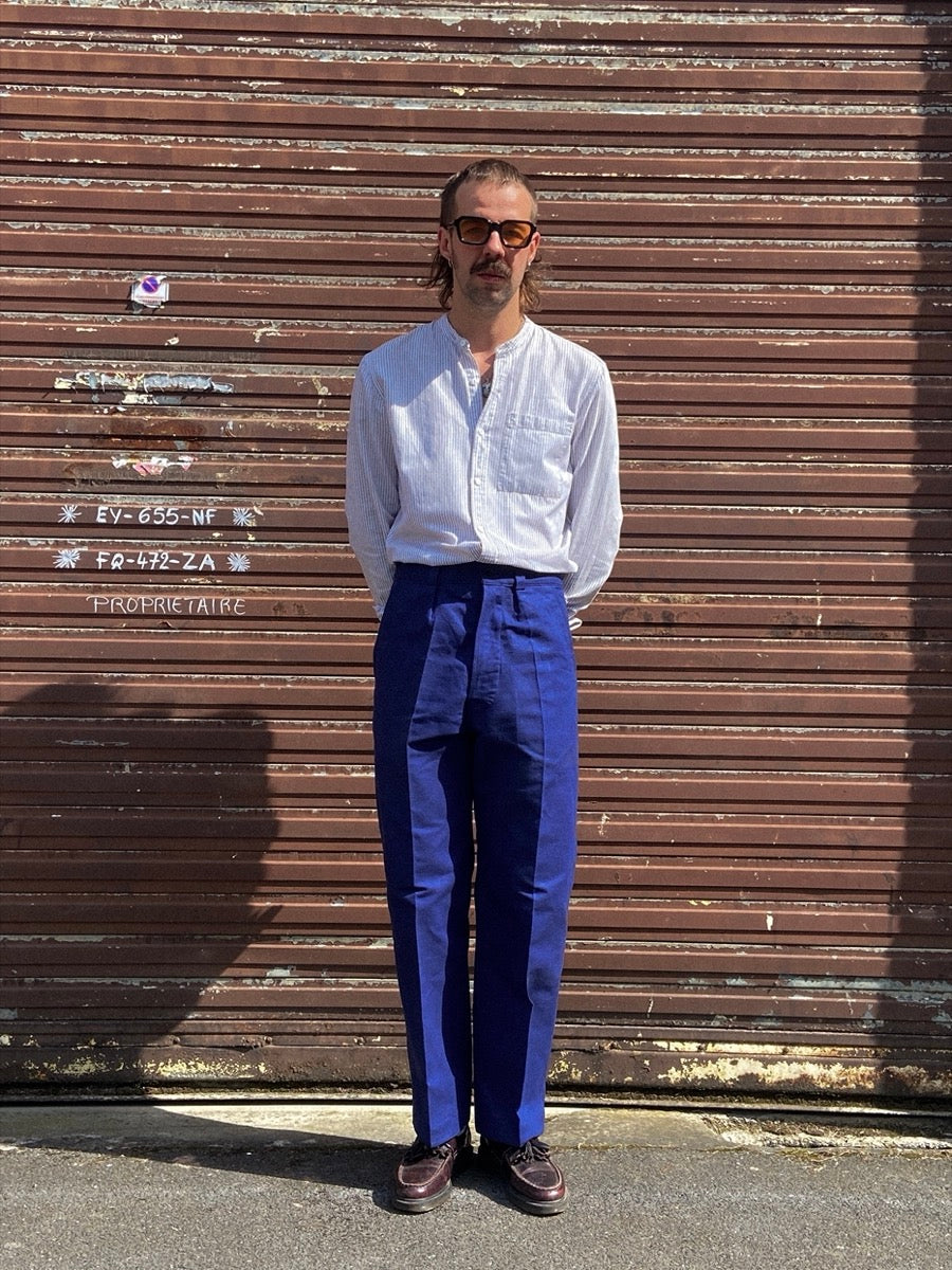 1950s French Blue Work Pants, Deadstock, Size S