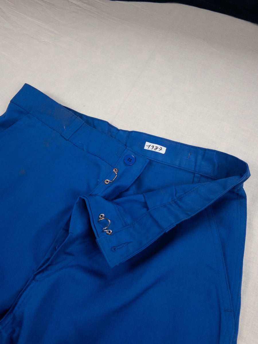 1990s French Blue Work Pants, Deadstock, Size M