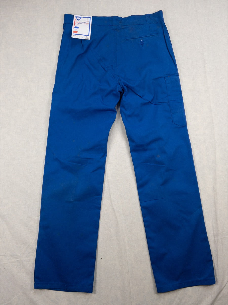 1990s French Blue Work Pants, Deadstock, Size M