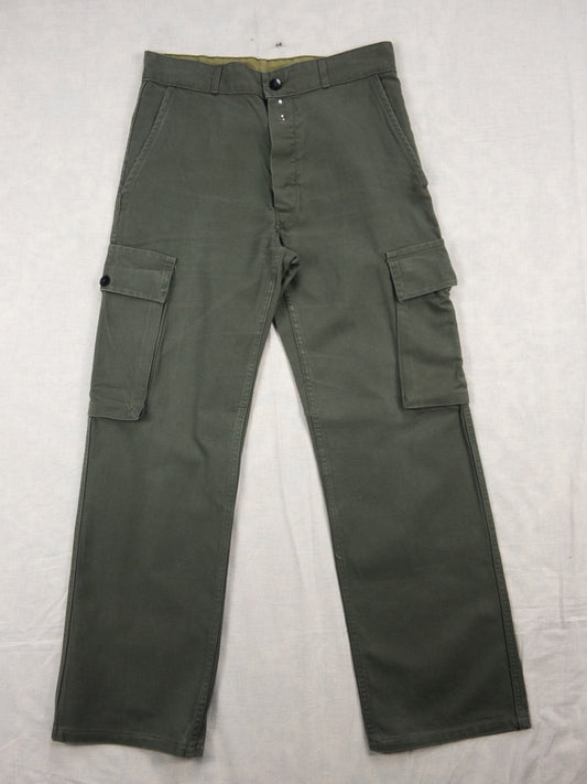 1980s French Hunting Cargo Pants, Size S
