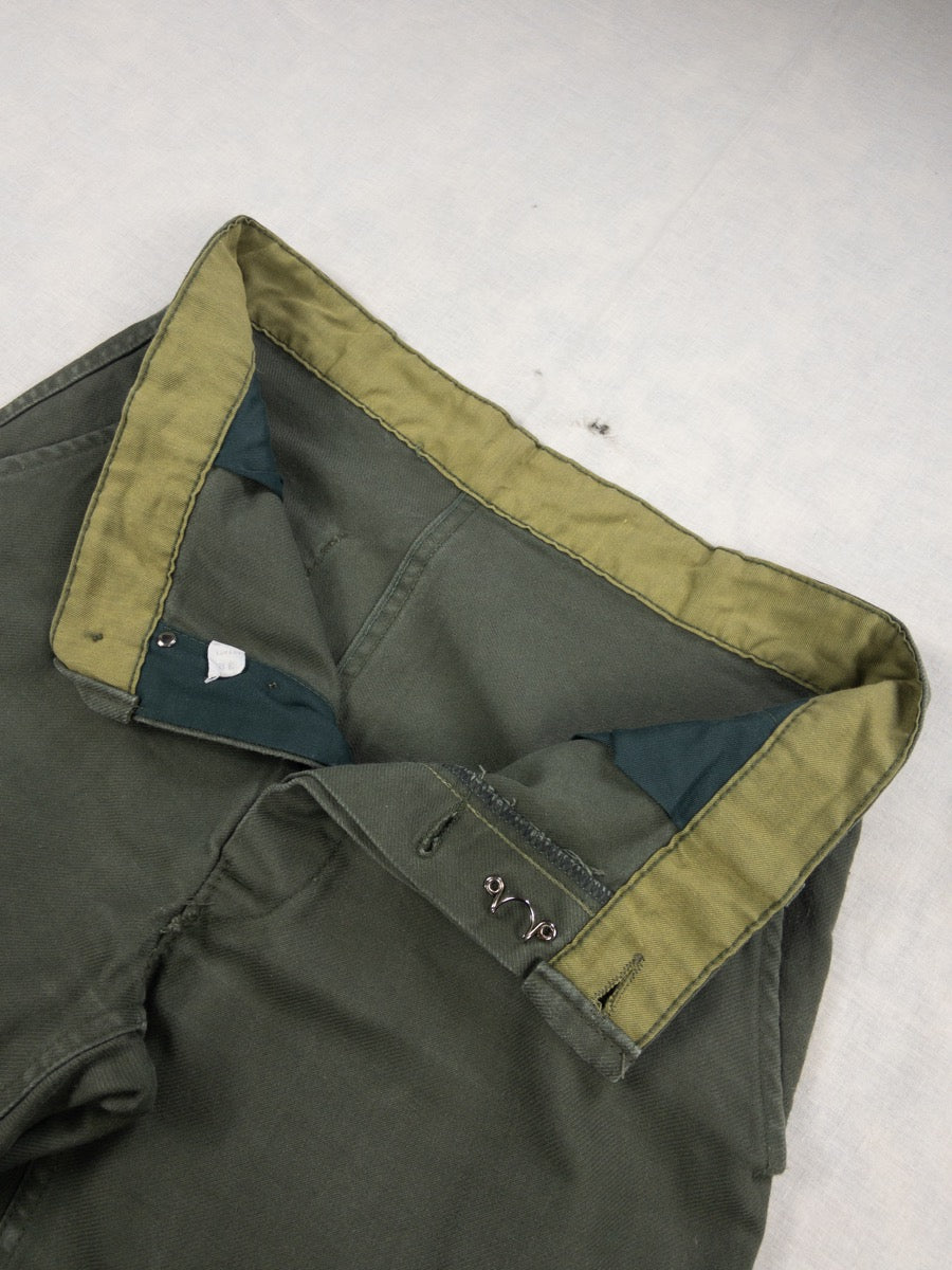 1980s French Hunting Cargo Pants, Size S
