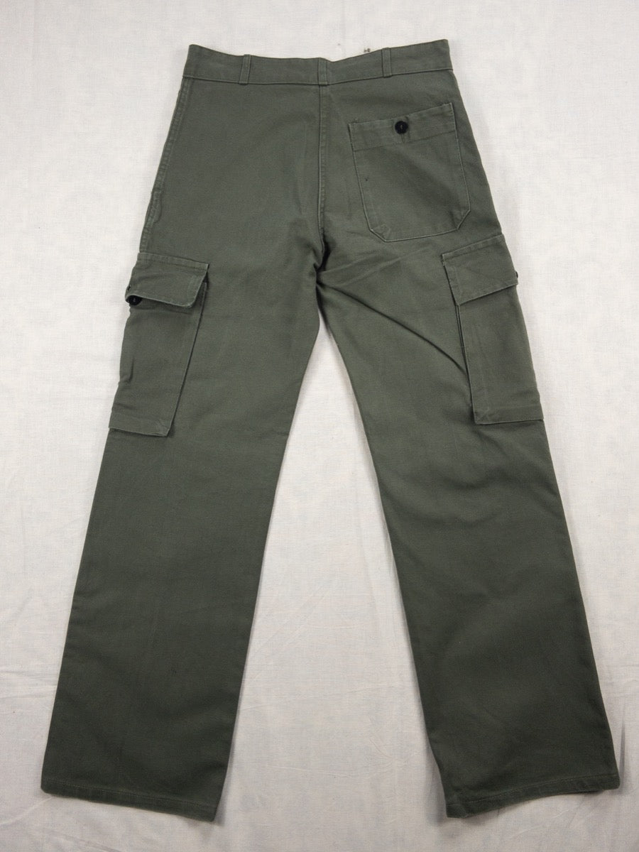 1980s French Hunting Cargo Pants, Size S