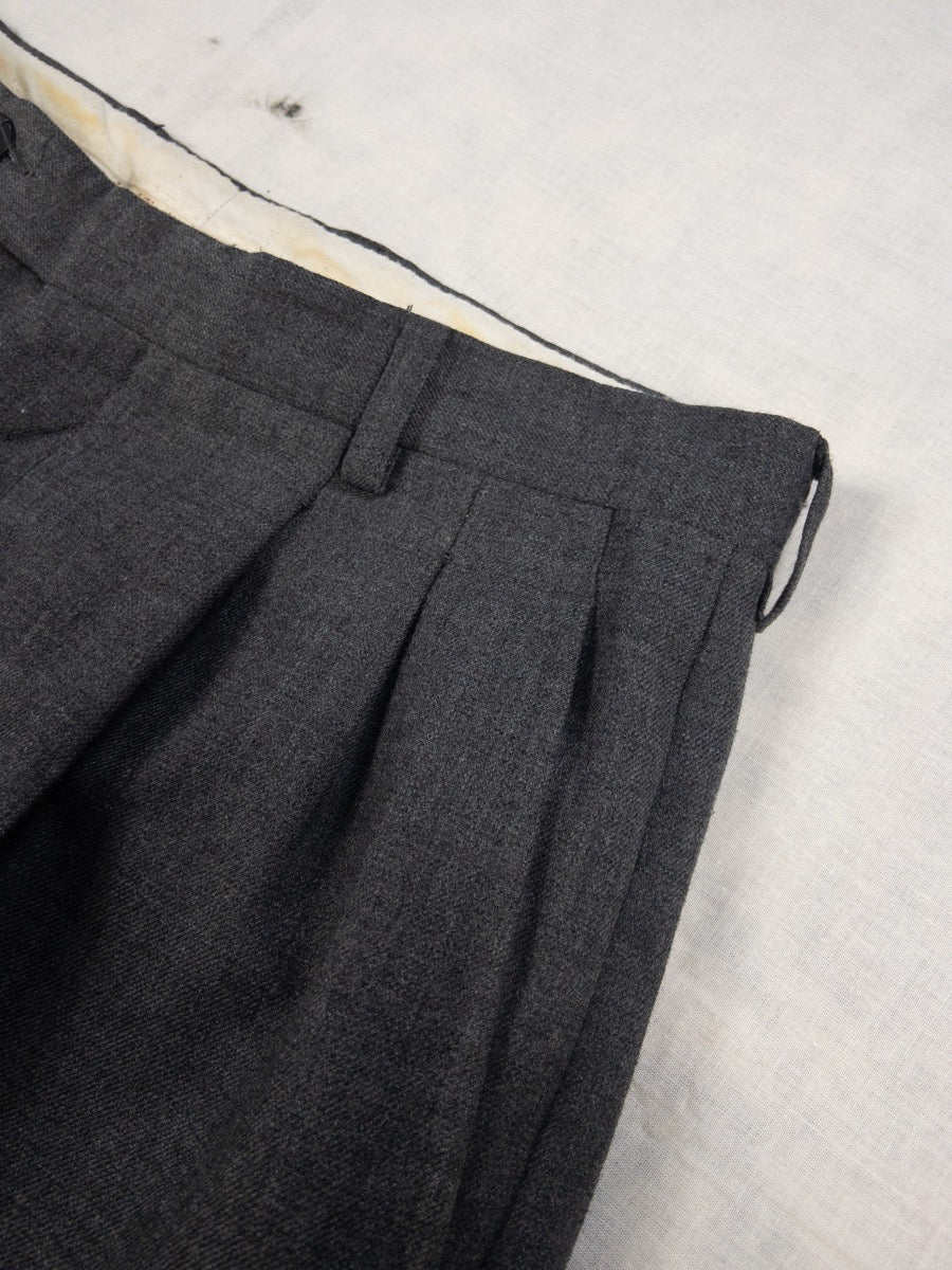 1960s Grey Wool Pants, French Army, Size S