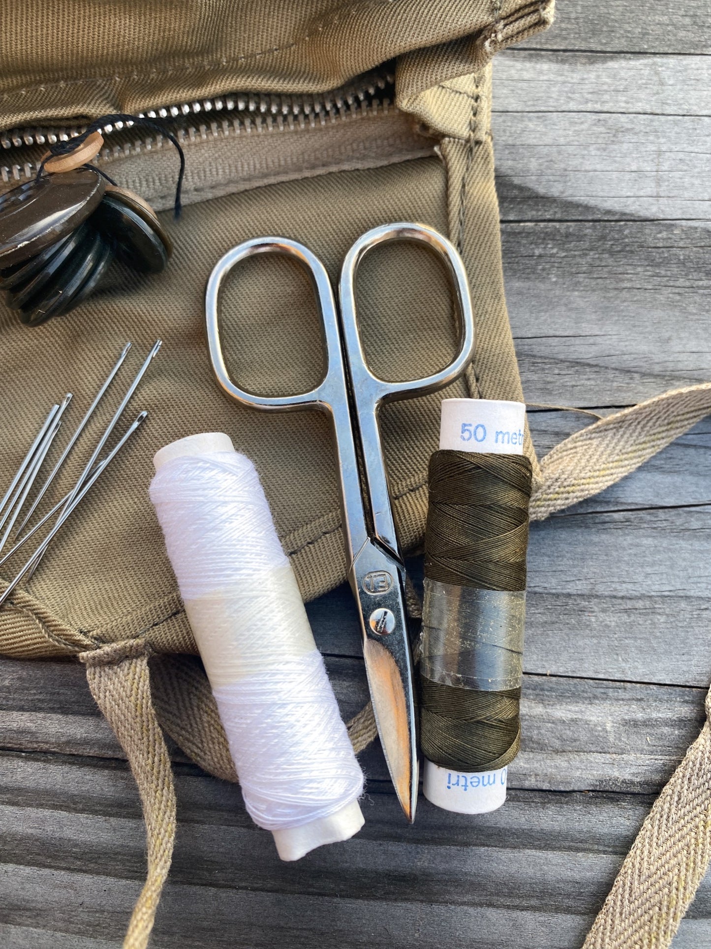 Vintage Sewing Kit, Italian Army